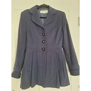 Vintage Blue Christian Dior Wool coat‎ size M